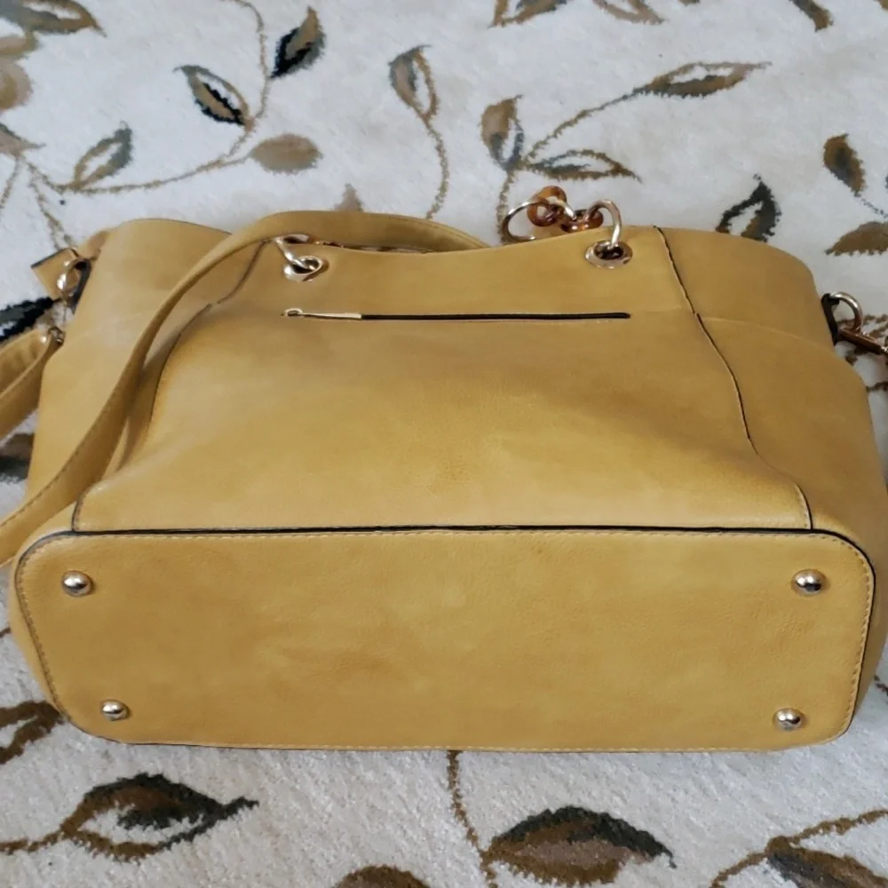 MKF Collection Rylee Tote Handbag Vegan Leather Multi-Functional Crossbody Bag